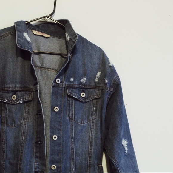 ripped jean jacket - Picture 1 of 1